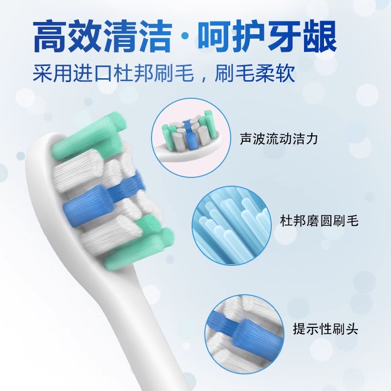 适配usmile微笑加电动牙刷头软毛替换Y1s/Y4/U1/U2/U3/P1/P3通用 - 图2