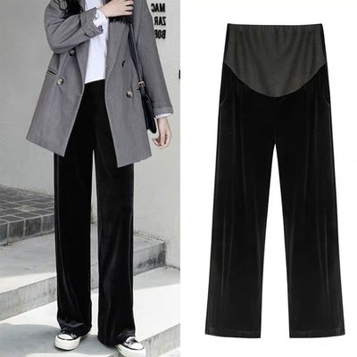 大码孕妇网红裤子秋冬装宽松阔腿裤金丝绒外穿休闲打底长裤200斤,淘宝优惠券,粉丝福利购,淘宝优惠卷