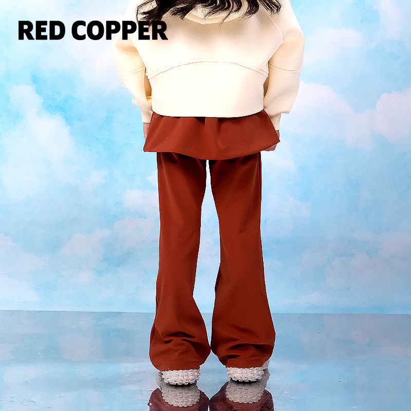 redcopper童装女童2025新款秋季儿童屁帘假两件长裤微喇叭瑜伽裤,淘宝优惠券,粉丝福利购,淘宝优惠卷