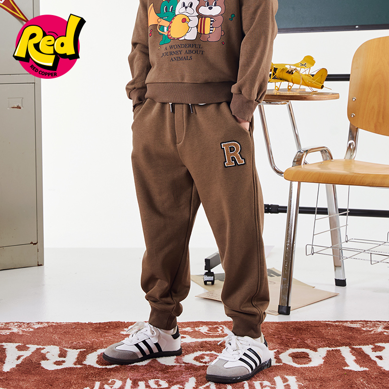 redcopper童装儿童2025新款春秋季裤子运动裤女童男童休闲裤卫裤