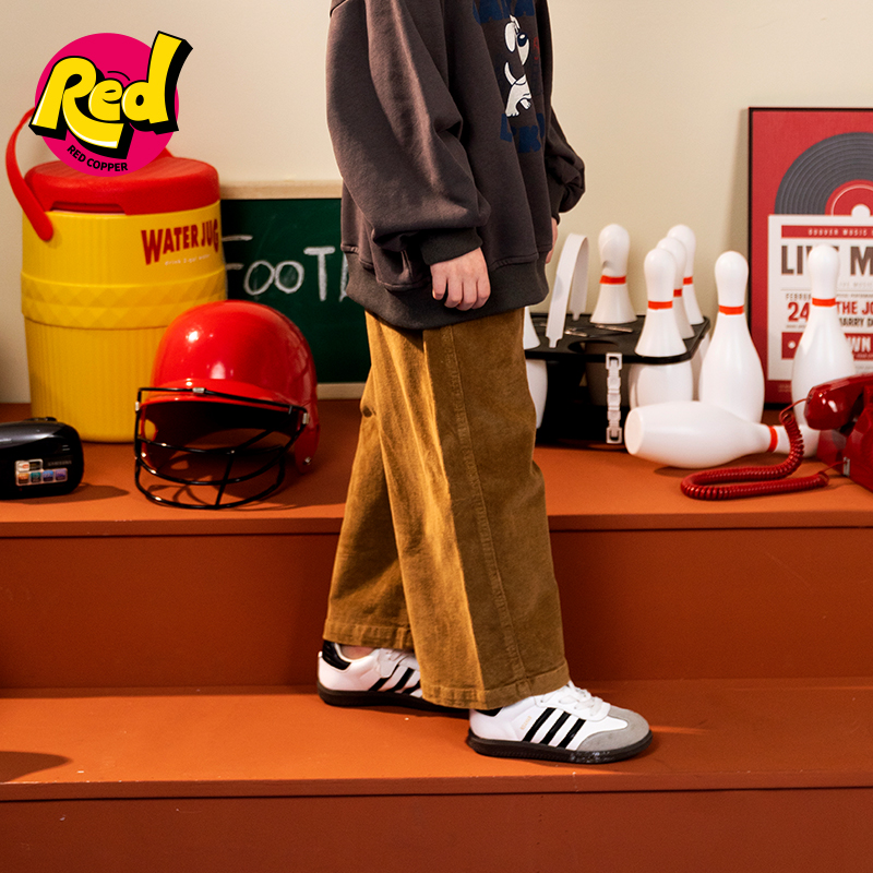 redcopper童装男童2024新款春秋季裤子儿童直筒裤宝宝休闲裤长裤