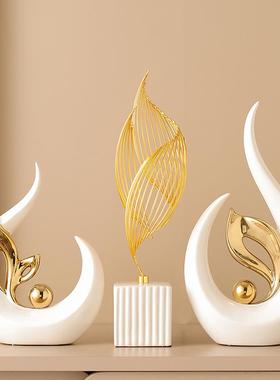 风生水起柿柿如意酒柜摆件轻奢高档客厅入门玄关电视柜家居装饰品