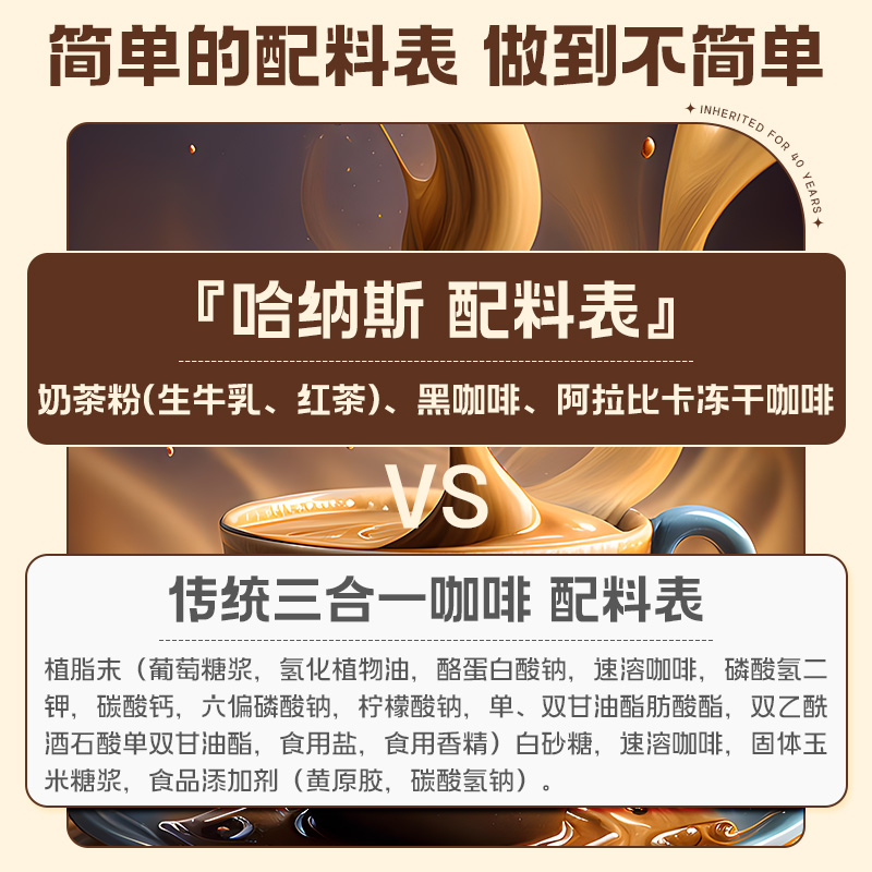 哈纳斯乳业鲜奶咖啡速溶咖啡粉黑咖啡拿铁无蔗糖高钙高蛋白轻负担 - 图0