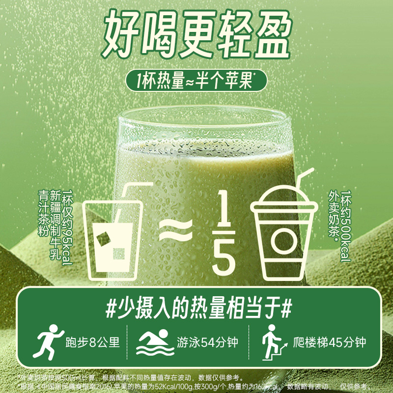 【新品牛乳青汁茶】哈纳斯乳业新疆牛乳茶青汁抹茶粉速溶冲泡热饮 - 图0