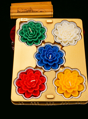 佛前莲花荷花灯还愿灯10小时无烟蜡烛浮水莲花灯祈愿莲花灯酥油灯