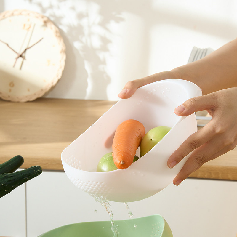 厨房淘米器洗米筛沥水篮家用多功能加厚淘米盆塑料过滤洗菜果蔬篮,淘宝优惠券,粉丝福利购,淘宝优惠卷