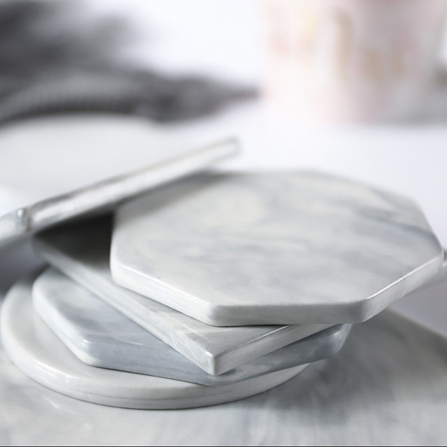 Marble Coaster Flame Paint Seal Pad