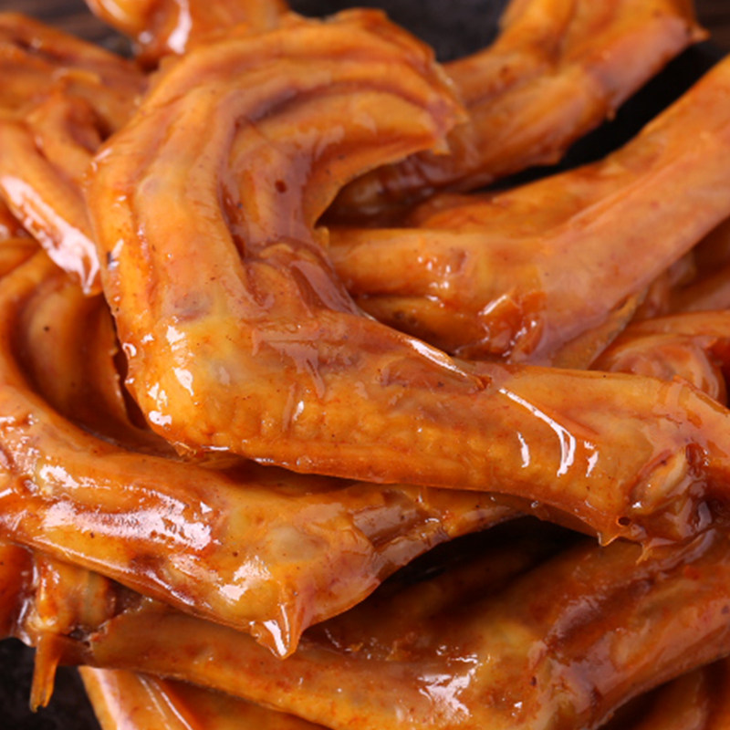 洞庭哥卤鸭掌鸭爪香辣味28g/包湖南特产零食休闲鸭脚板熟食即食