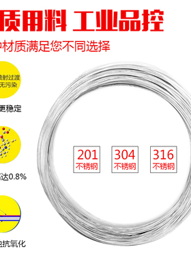 不锈钢焊丝201/316/304氩弧焊焊丝0.8/1.0/1.2/1.5/2.0 5公斤包邮