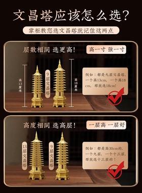 2024精工纯黄铜文昌大厦13层文昌笔文丰大厦装饰品9层和9层