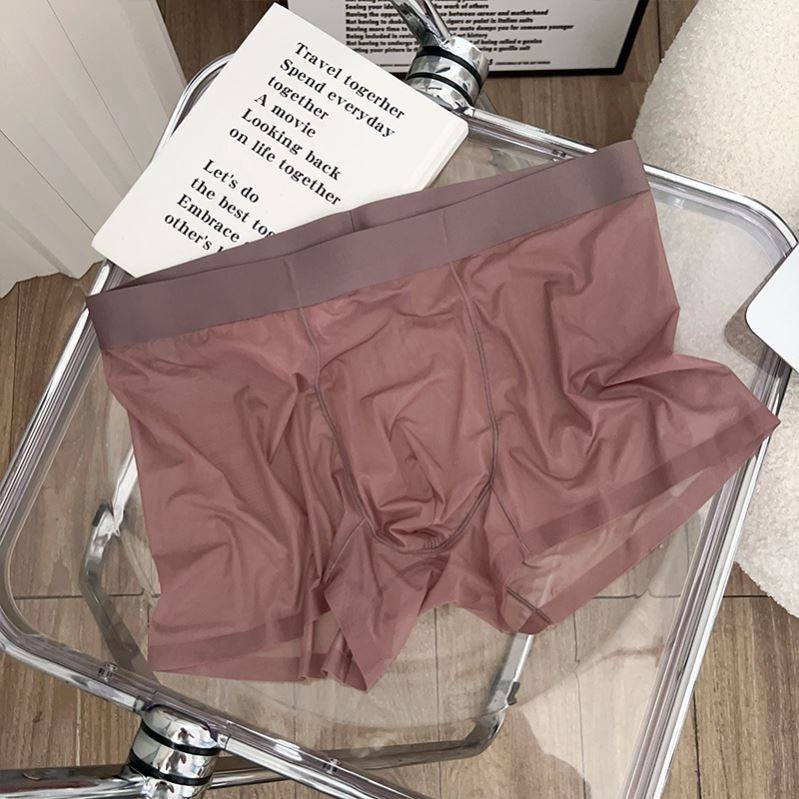 2024送男友/冰丝男士内裤四角裤吸汗网孔透气运动清凉夏季