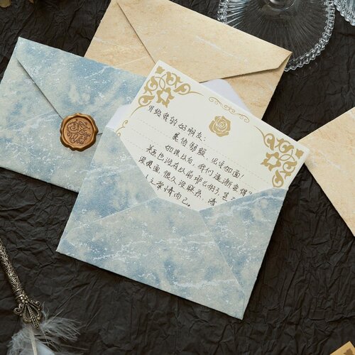 信纸高级感浪漫精致信纸信封套装高级感生日祝福浪漫仪式感手写信 - 图2