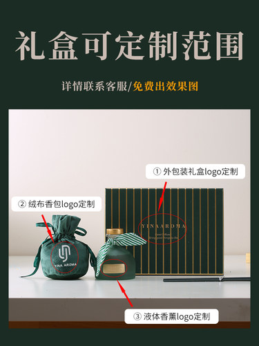 无火香薰室内家用持久天然香氛伴手礼公司年会礼品定制logo礼盒 - 图3
