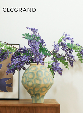 紫色仿真槐蕊花高品质客厅