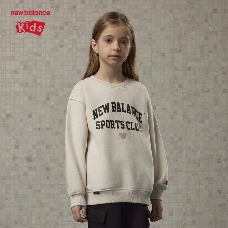 New Balance nb童装儿童男女春秋时尚简约舒适圆领卫衣ND7ZE4E063