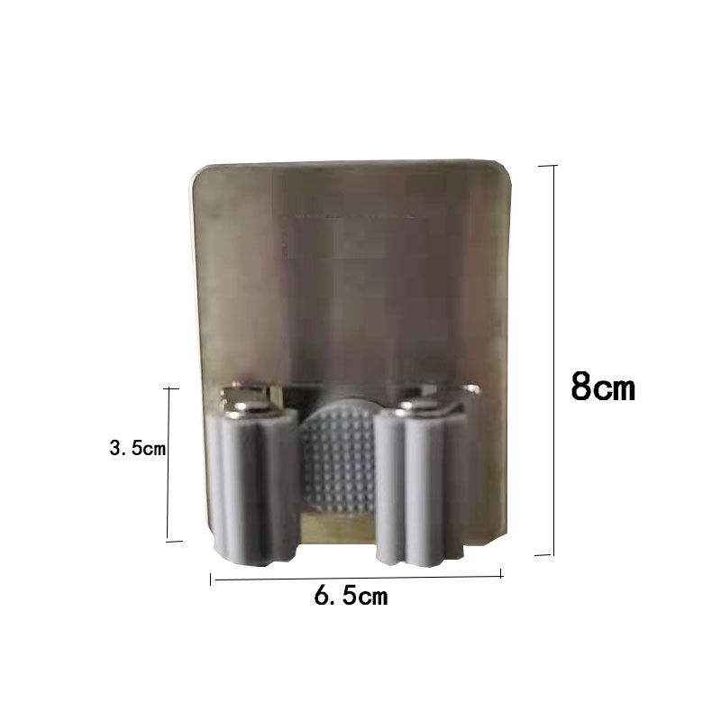 超霸不锈钢拖把夹挂钩免打孔墙壁扫把拖布夹收纳神器强力无痕粘钩 - 图2