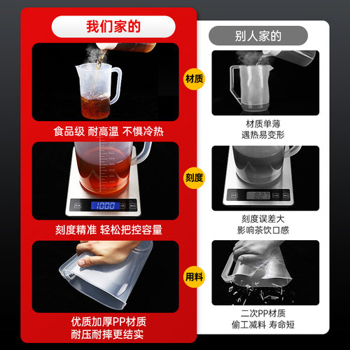 量杯带刻度奶茶店专用塑料量桶带盖商用食品级烘焙5000毫升大容量 - 图2