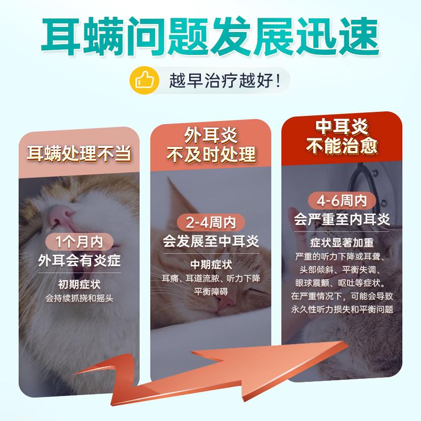 宠医到猫咪狗狗洗耳液速干洁耳液除耳螨猫用宠物滴耳液耳垢耳悦洁