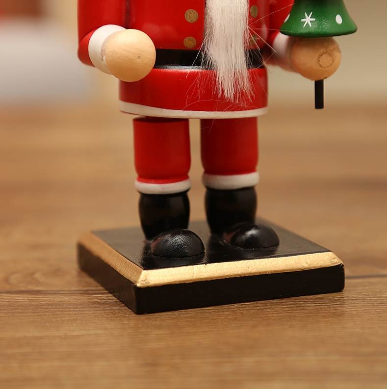 圣诞节精美木质礼物胡桃匣子木偶人物桌面摆件儿童玩具创意小礼品