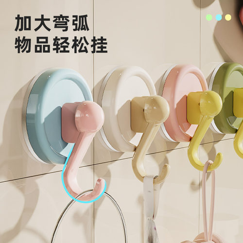 诺室多巴胺吸盘挂钩免打孔强力承重厨房浴室卫生间毛巾粘钩马卡龙 - 图1