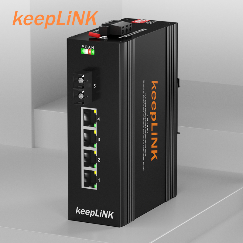 keepLINK工业交换机1光4电千兆单模双纤光纤收发器导轨式 KP-9000-65-1GX4GT-SC20-图3