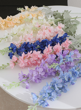 蓝色植绒仿真风信子婚礼堂摆件