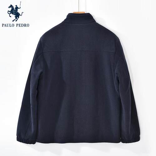 保罗彼得冬季新款男士抓绒外套休闲羽绒服保暖夹克衣SGDD75680 - 图0