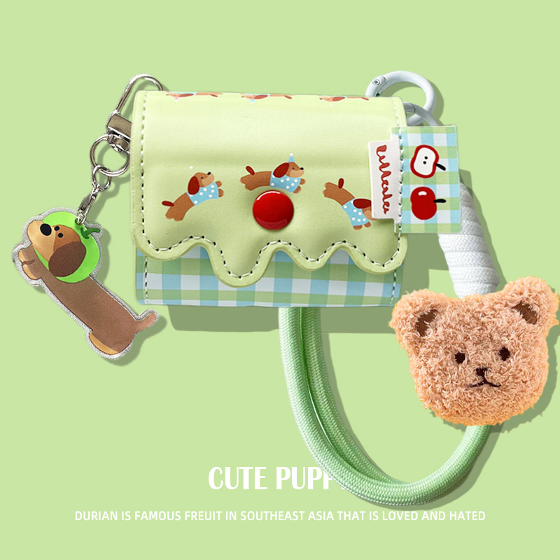 适用于oppoencofree4保护套OPPO enco air4pro保护壳x3蓝牙耳机套air4i一体式R3皮质air2pro小狗free2i耳机壳 - 图0