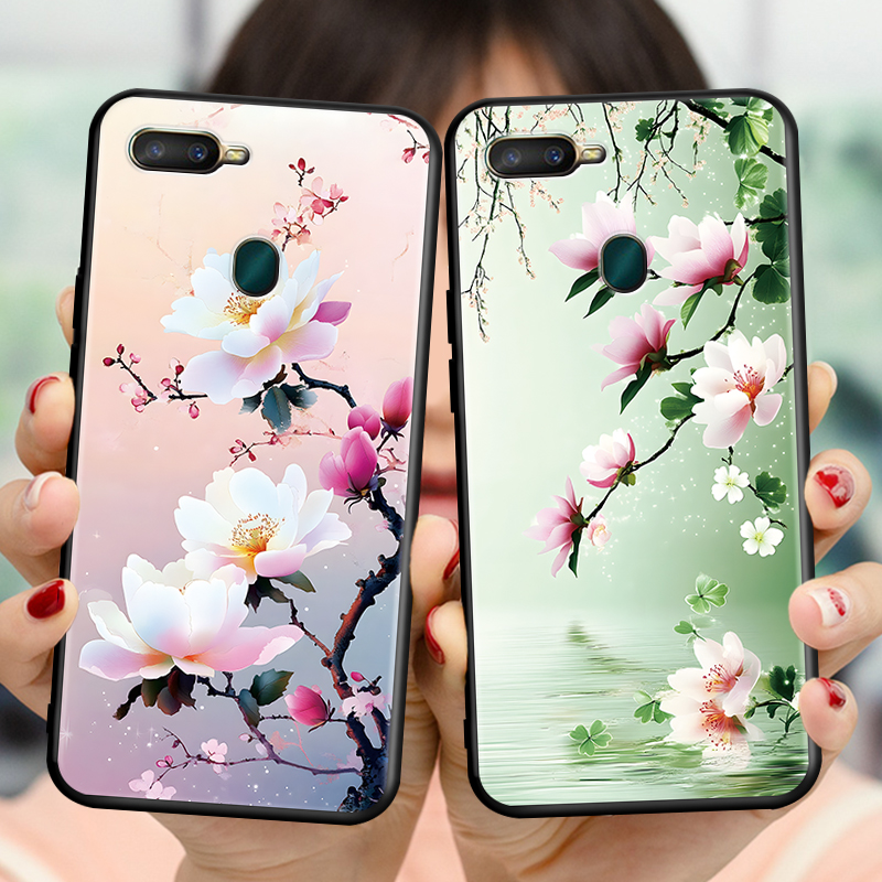 秋昊适用于oppoa7手机壳PBFT00防摔oopoA7好看0PP0a7春天pbfm00花卉PBFM00保护套pbft00唯美oppp软0ppoA7女op - 图1