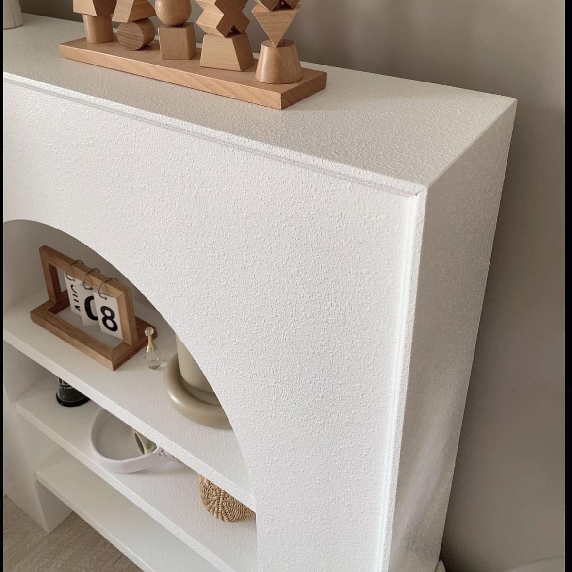 法国点燃壁炉装饰橱柜黑色背景墙走廊显示入口橱柜货架家庭客厅 - 图1