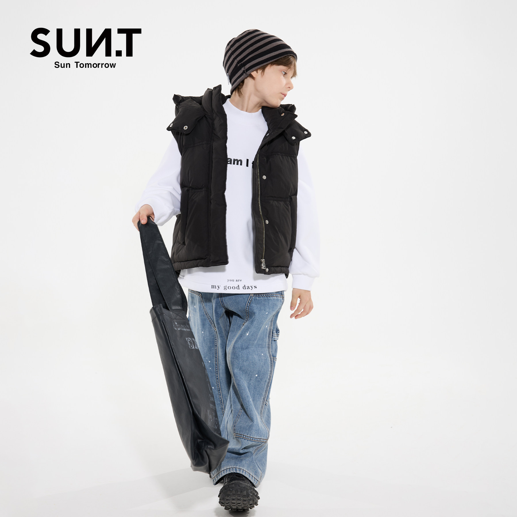 suntomorrow2025冬装新款儿童牛仔裤中大童男童加绒加厚直筒长裤,淘宝优惠券,粉丝福利购,淘宝优惠卷