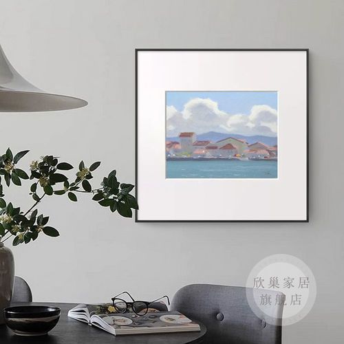 北欧复古客厅装饰画简约玄关风景挂画现代小众艺术壁画酒店民宿画 - 图2