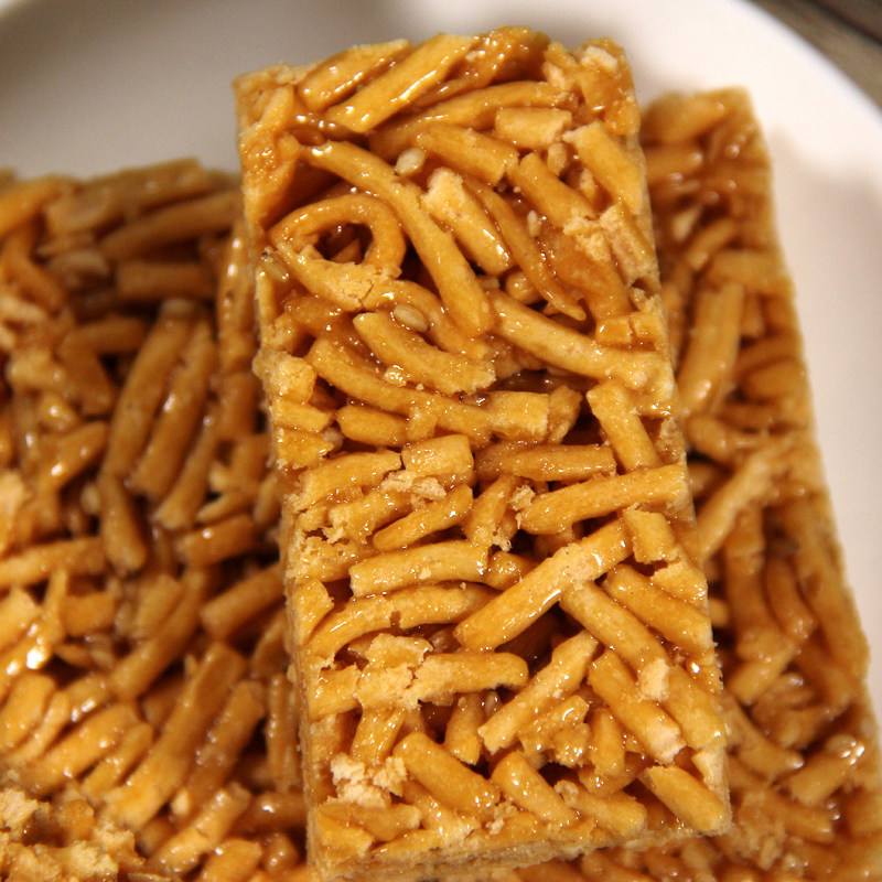 硬沙琪玛怀旧老式芝麻果子蛋黄酥 哦呦食品传统糕点