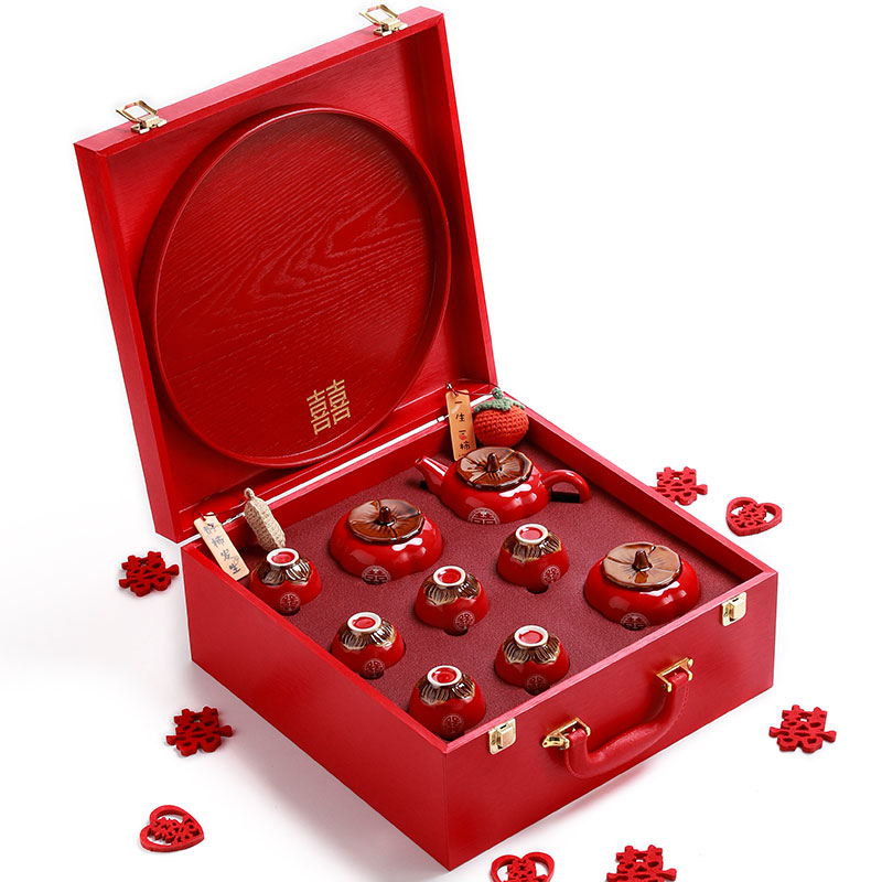 结婚礼物送新人订婚礼品闺蜜新娘茶具套装伴手礼柿柿如意陪嫁实用