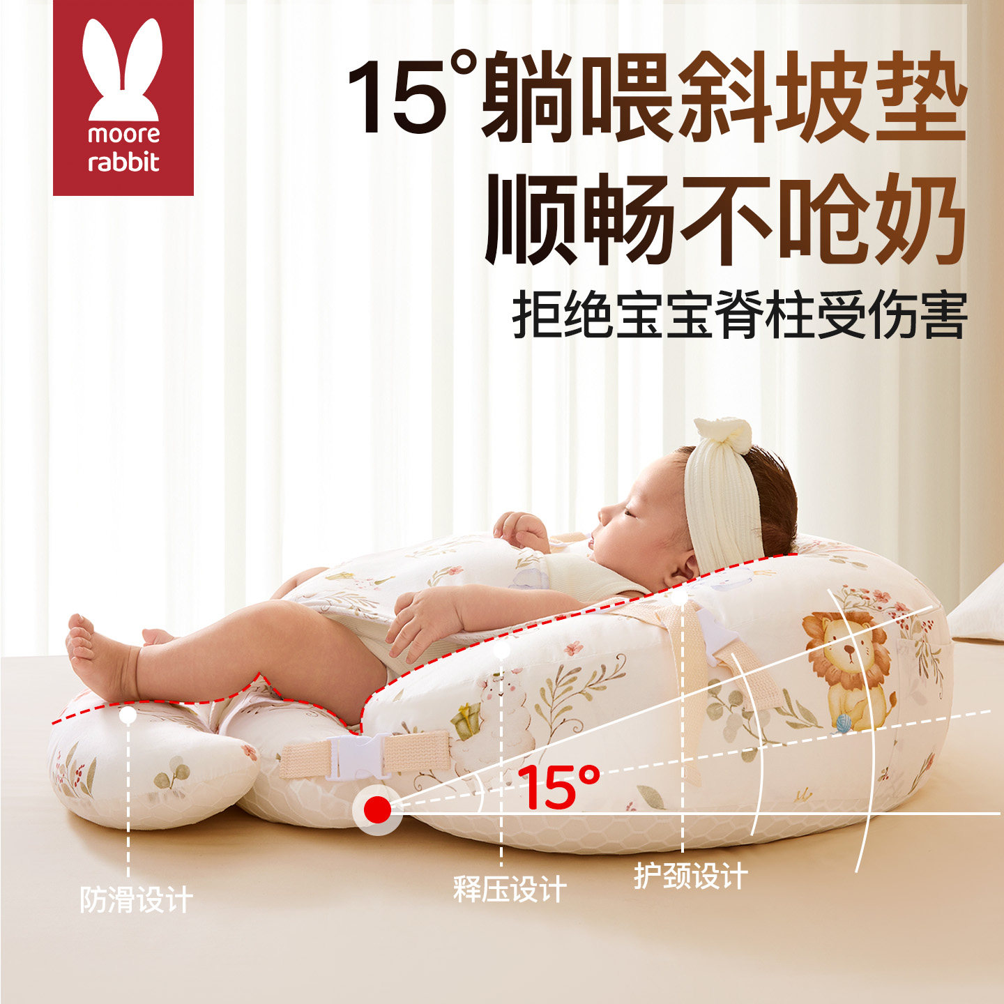 斜坡枕婴儿防吐奶防胀气二合一新生宝宝喝奶哺乳枕斜坡垫躺睡神器,淘宝优惠券,粉丝福利购,淘宝优惠卷
