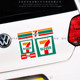 711 Convenience Store Creative Car Reflective Sticker 7Zai LOGO Electric Motorcycle Fun Luggage Decoration Sticker