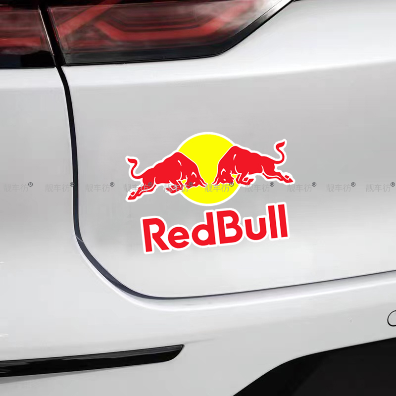 红牛Redbull赞助商LOGO反光装饰贴汽车电动摩托车划痕贴改装车贴