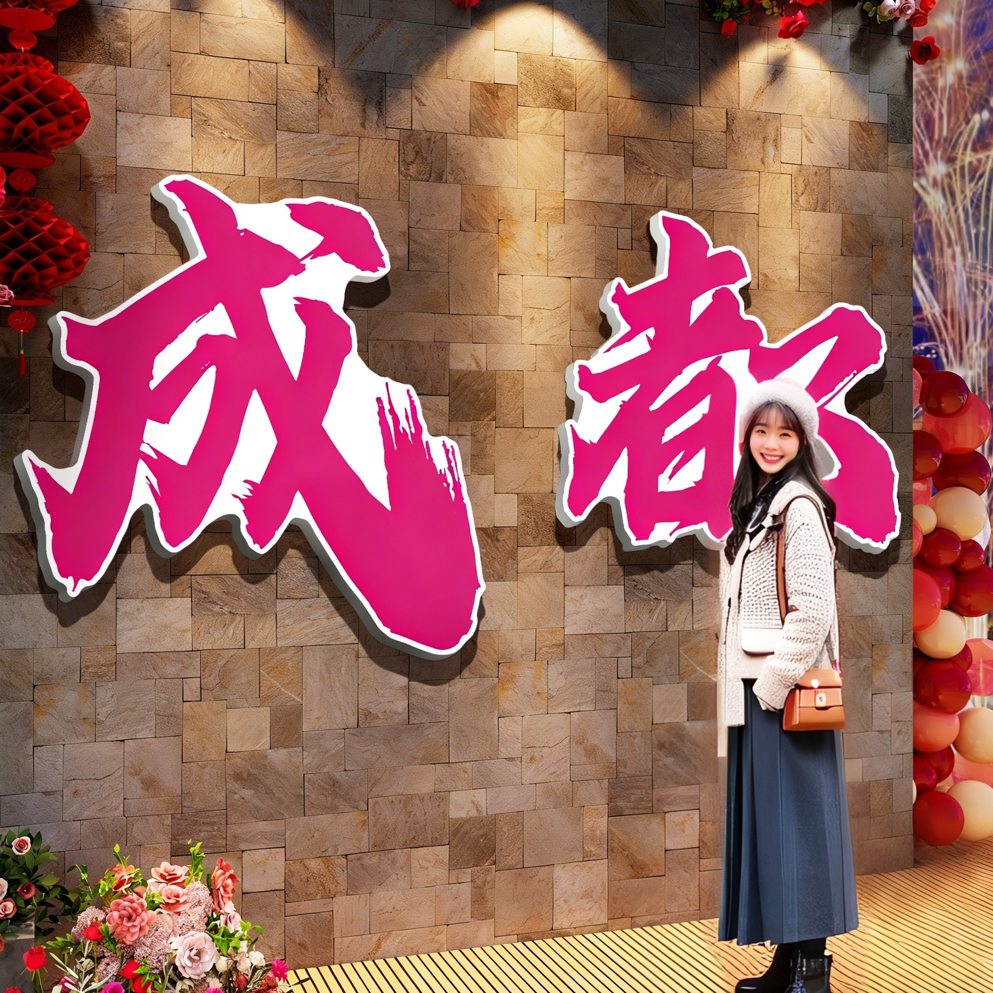 网红打卡墙拍照区布置民宿小院造景商场餐饮店装饰形象背景墙贴纸,淘宝优惠券,粉丝福利购,淘宝优惠卷