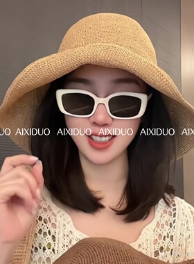 闭眼入时髦方框太阳眼镜