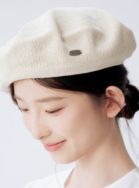 clásico针织刺绣贝雷帽男女
