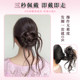 Lsn dragon beard ball head flower bud wig hair band for women