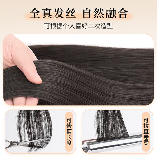 Lsn Luosina real hair ancient bangs wig