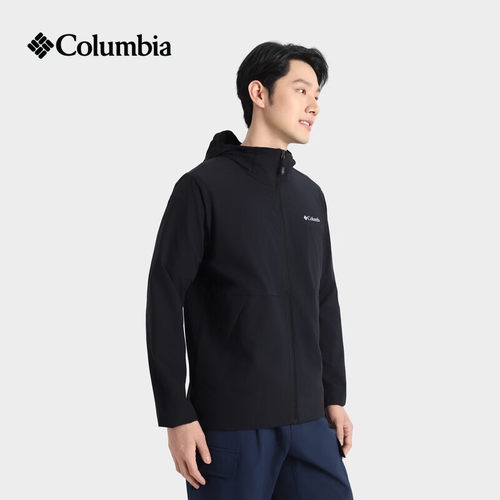Columbia2026春夏新品哥伦比亚户外男拒水防风夹克连帽外套XE9962 - 图1