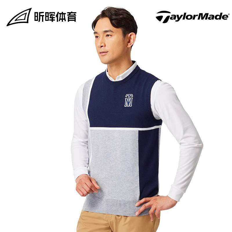 新款Taylormade高尔夫服装男士运动马甲男针织背心秋季时尚golf