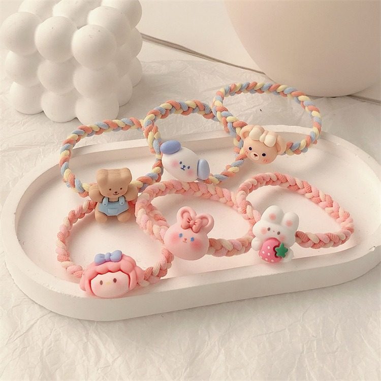 可爱卡通头绳橡皮筋女扎头发绳高弹力耐用高马尾发圈皮套儿童头饰,淘宝优惠券,粉丝福利购,淘宝优惠卷