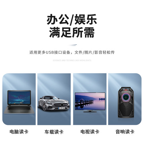 USB3.0读卡器高速多合一SD/TF卡转换器多功能U盘typec单反相机卡内存卡行车记录仪储存卡外接笔记本电脑通用 - 图1