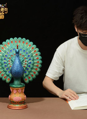 藏老喵树脂彩绘电视柜装饰品摆件