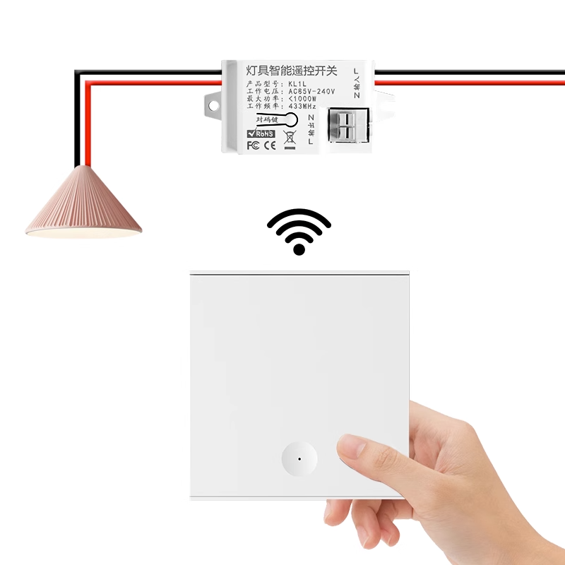 遥控开关无线遥控智能灯面板免布线控制器220v家用双控远程随意贴-图3