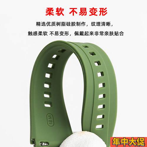 适配原装卓磊适用华为GT4橡胶表带WatchGT441mm男女时尚树脂硅胶 - 图1