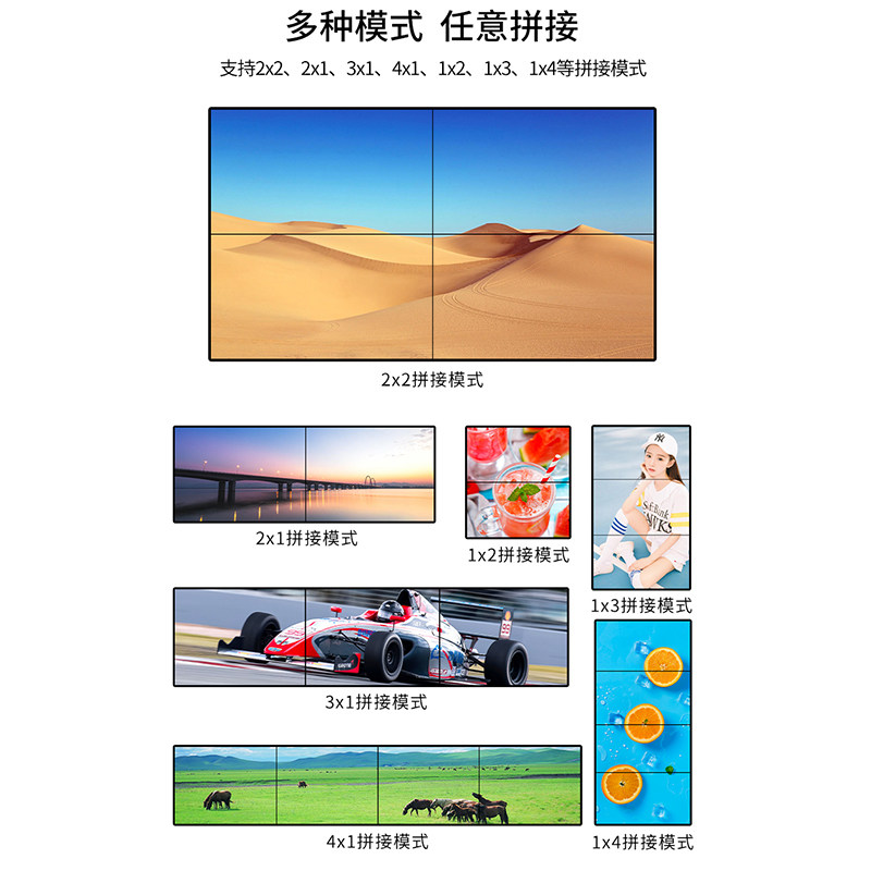 迈拓维矩MT-HD0104 4路HDMI拼接器处理器电视墙LED大屏拼接屏控制器4块屏拼接一个电脑画面1进4出遥控器合成